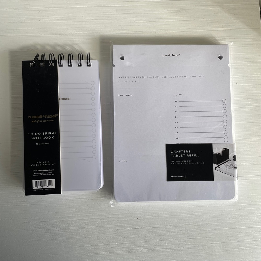 Russell + Hazel | Drafters Tablet Refill + To Do Notepad